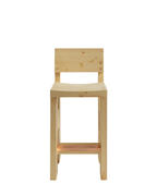 Vaarnii 001 Bar Stool สตูลสูงไม้ pine โครงสร้างแข็งแรง แสดงลายไม้ธรรมชาติ