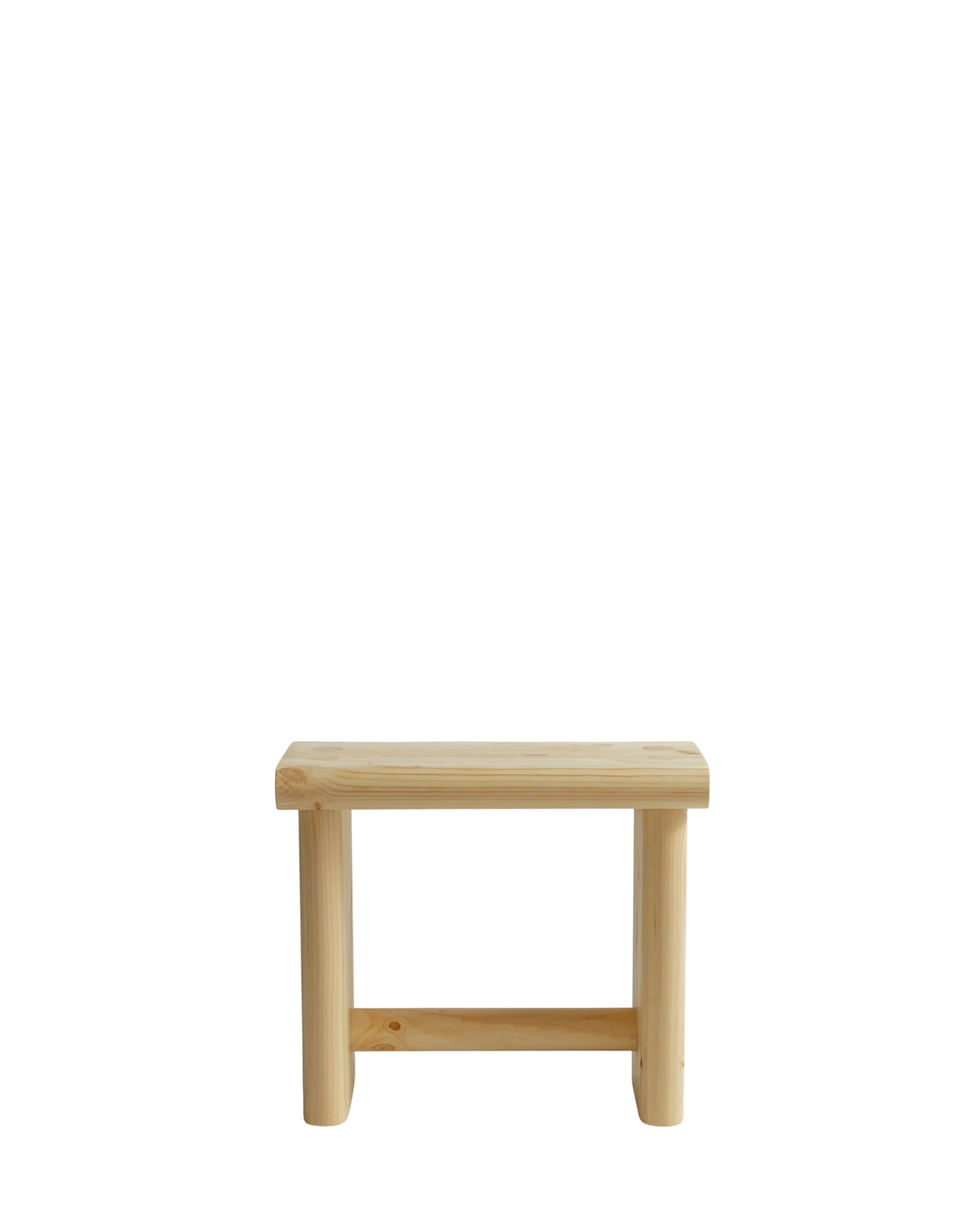 Vaarnii 002 Ast Stool สตูลไม้ pine ขนาดกะทัดรัด โครงสร้างตัน พร้อมลายไม้และปมไม้ธรรมชาติ