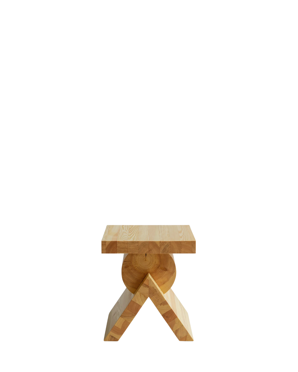 Vaarnii 006 AA Side Table โต๊ะข้างไม้ pine โครงสร้างซ้อนชั้นรูปทรงกะทัดรัด