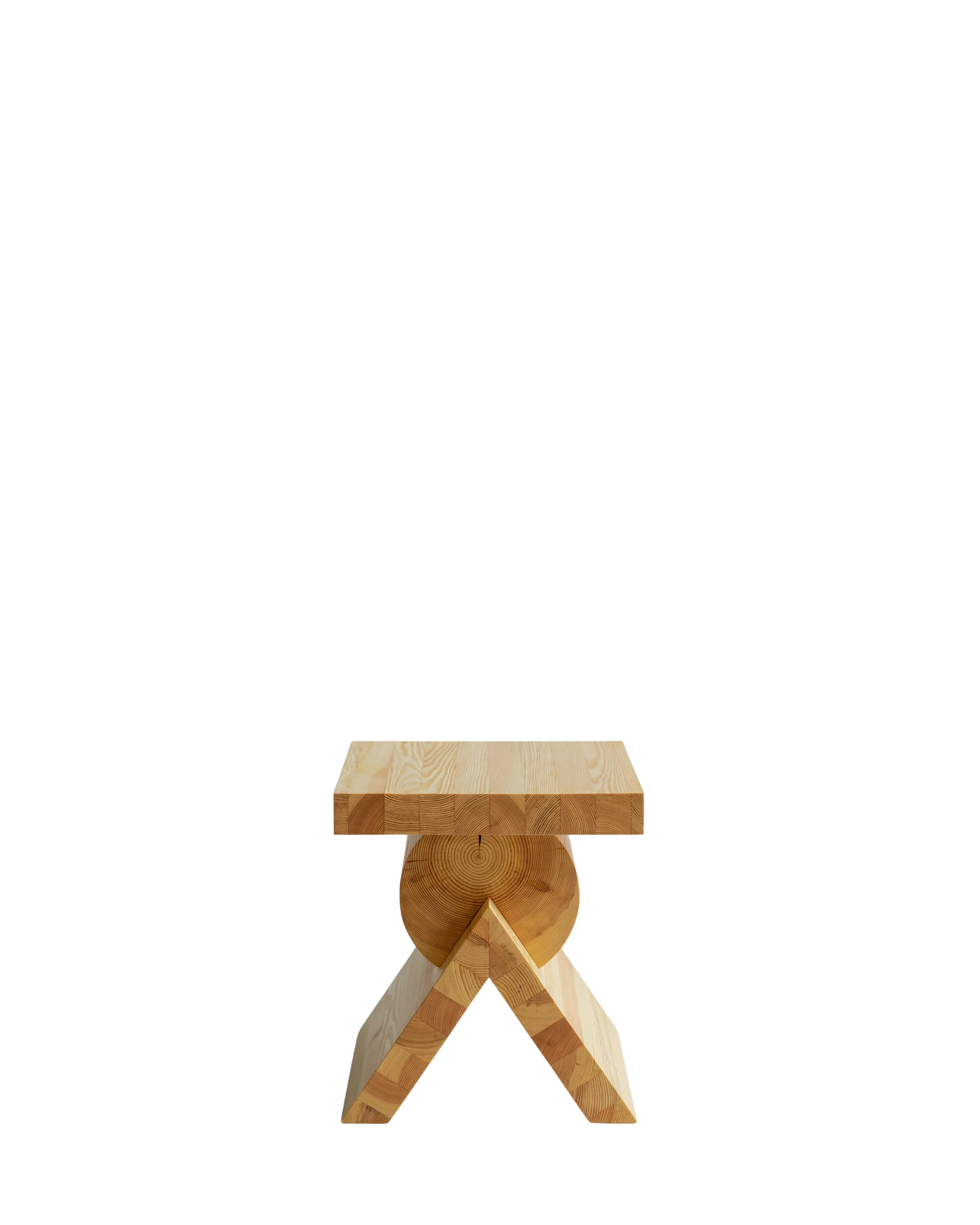 Vaarnii 006 AA Side Table โต๊ะข้างไม้ pine โครงสร้างซ้อนชั้นรูปทรงกะทัดรัด