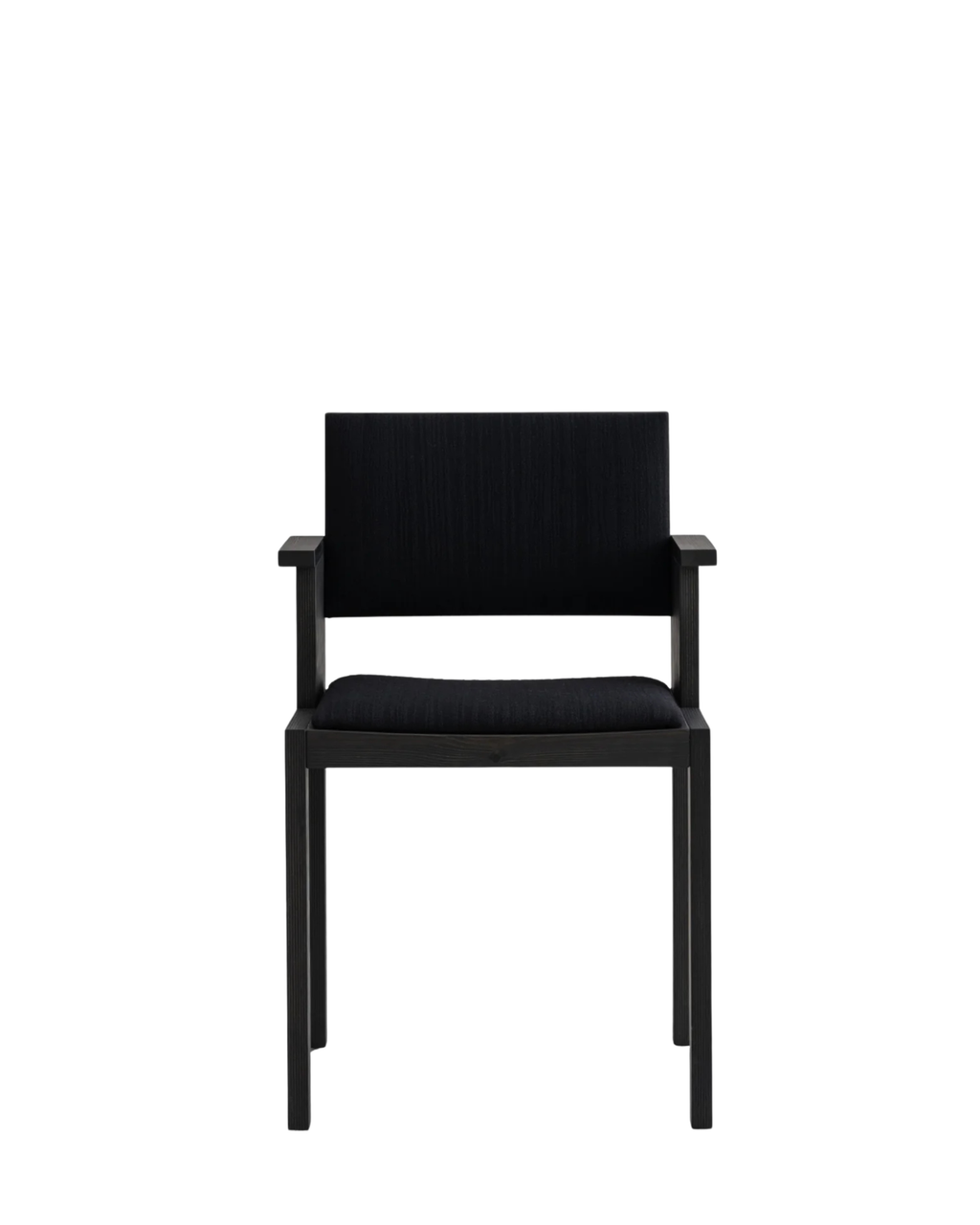 Vaarnii 016 Maasto Dining Armchair Upholstered Black เก้าอี้ไม้ pine สีดำ มีที่วางแขนและเบาะ