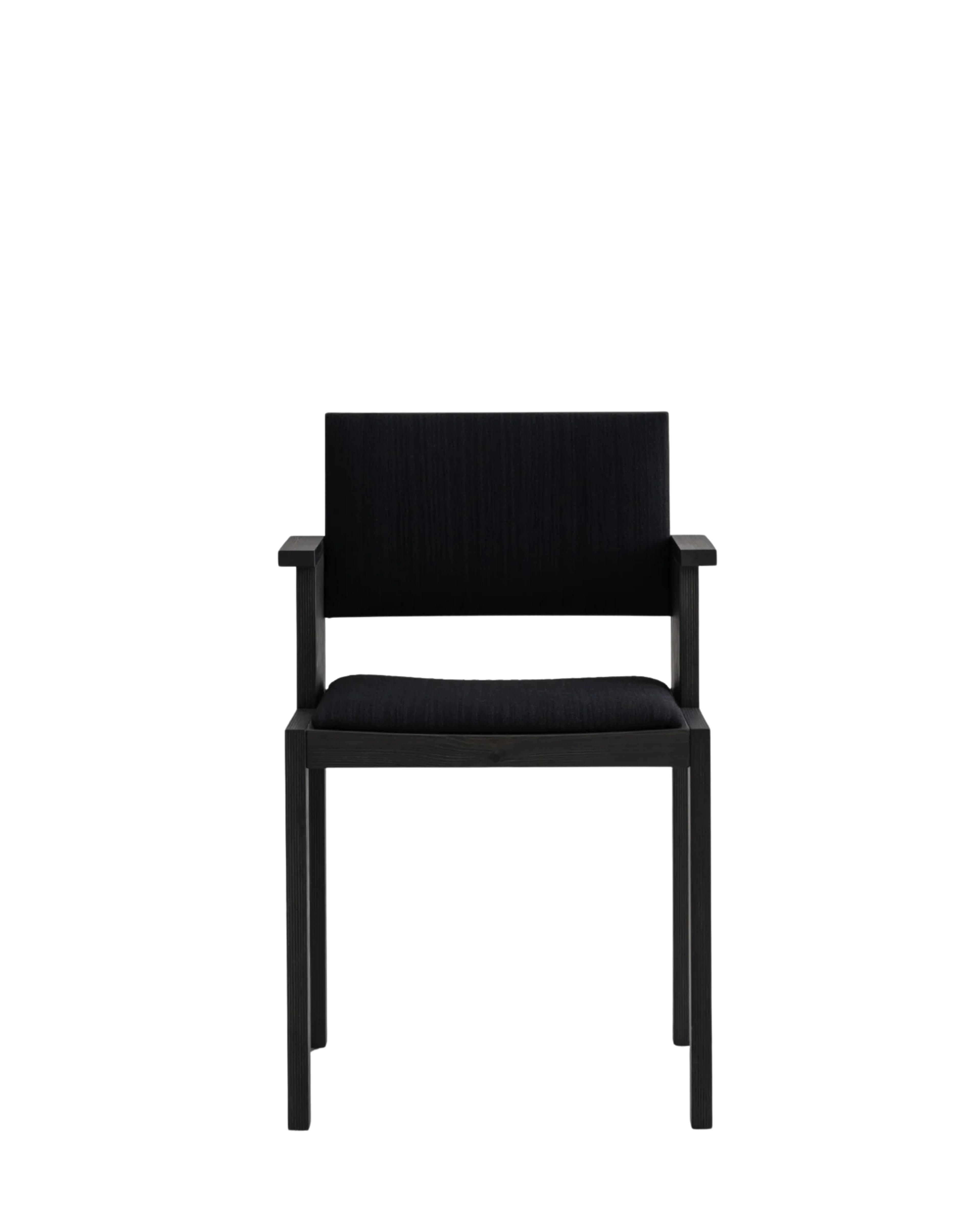 Vaarnii 016 Maasto Dining Armchair Upholstered Black เก้าอี้ไม้ pine สีดำ มีที่วางแขนและเบาะ