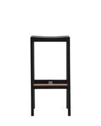Vaarnii 016 Maasto Bar Stool Black สตูลไม้ pine สีดำ พร้อมที่วางเท้า copper