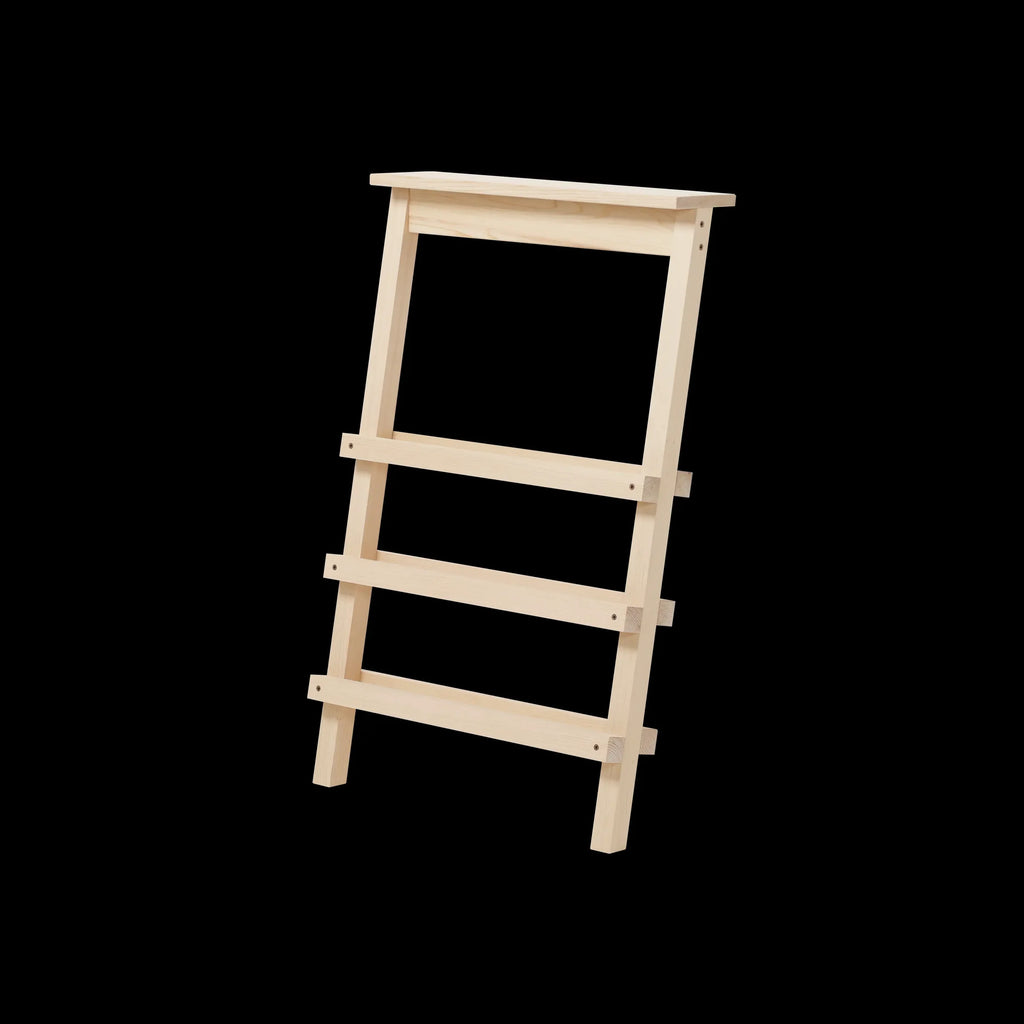 Ishinomaki Laboratory Shoes Shelf ชั้นวางรองเท้าไม้แบบพิงผนัง โครงสร้างไม้เรียบ ออกแบบโดย DRILL DESIGN