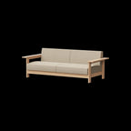 Ishinomaki Laboratory Sofa 3P โซฟากลางแจ้งโครงไม้ พร้อมเบาะผ้า ออกแบบโดย Keiji Ashizawa