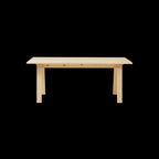 Ishinomaki Laboratory Os Table โต๊ะไม้โครงสร้าง A-frame พร้อมร่องกลางสำหรับสายไฟ ออกแบบโดย Paul Vaugoyeau