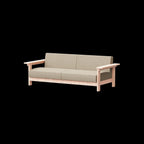 Ishinomaki Laboratory Sofa 3P โซฟากลางแจ้งโครงไม้ พร้อมเบาะผ้า ออกแบบโดย Keiji Ashizawa