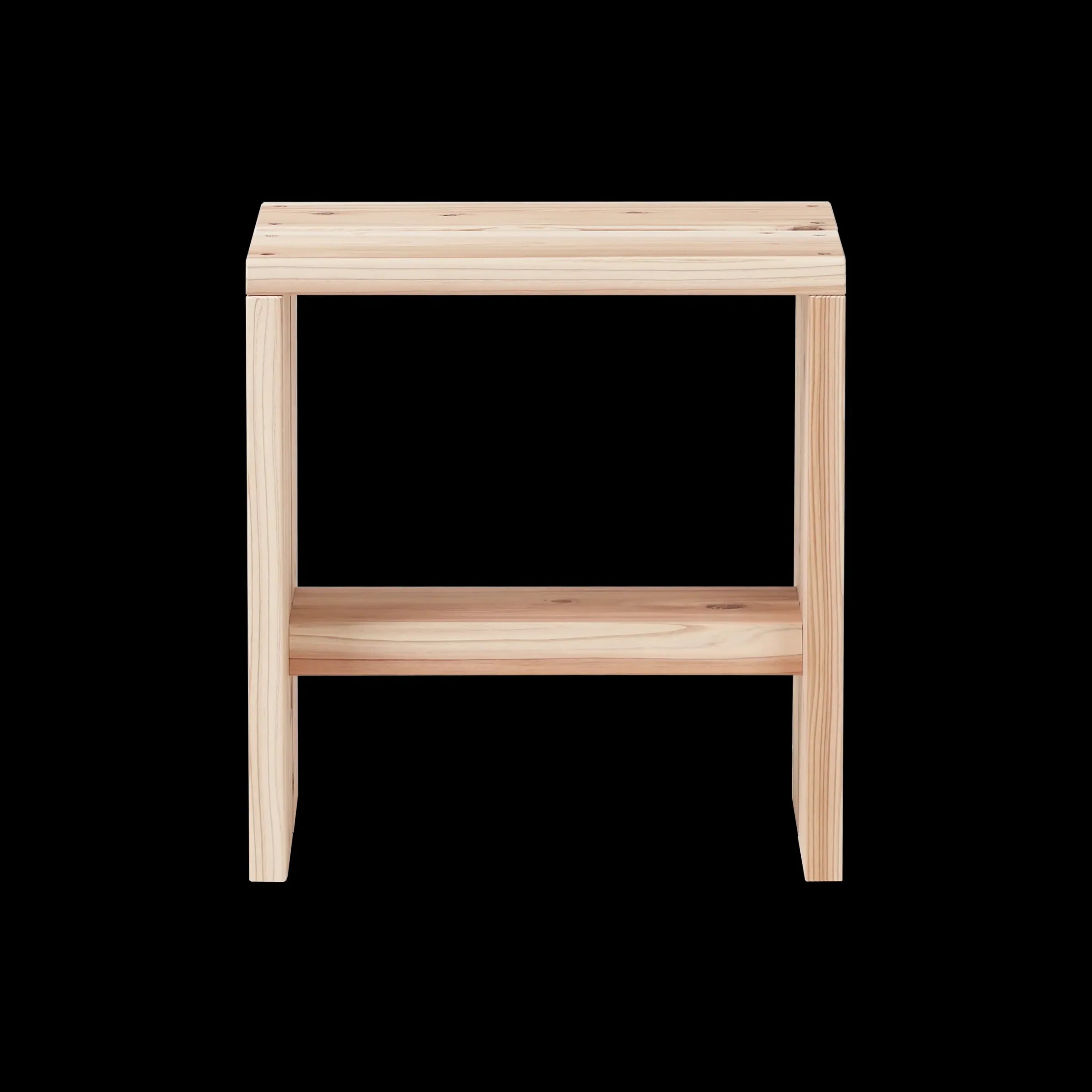 Ishinomaki Laboratory Stand Stool สตูลไม้มีร่องตรงกลางที่นั่ง ออกแบบโดย TORAFU ARCHITECTS