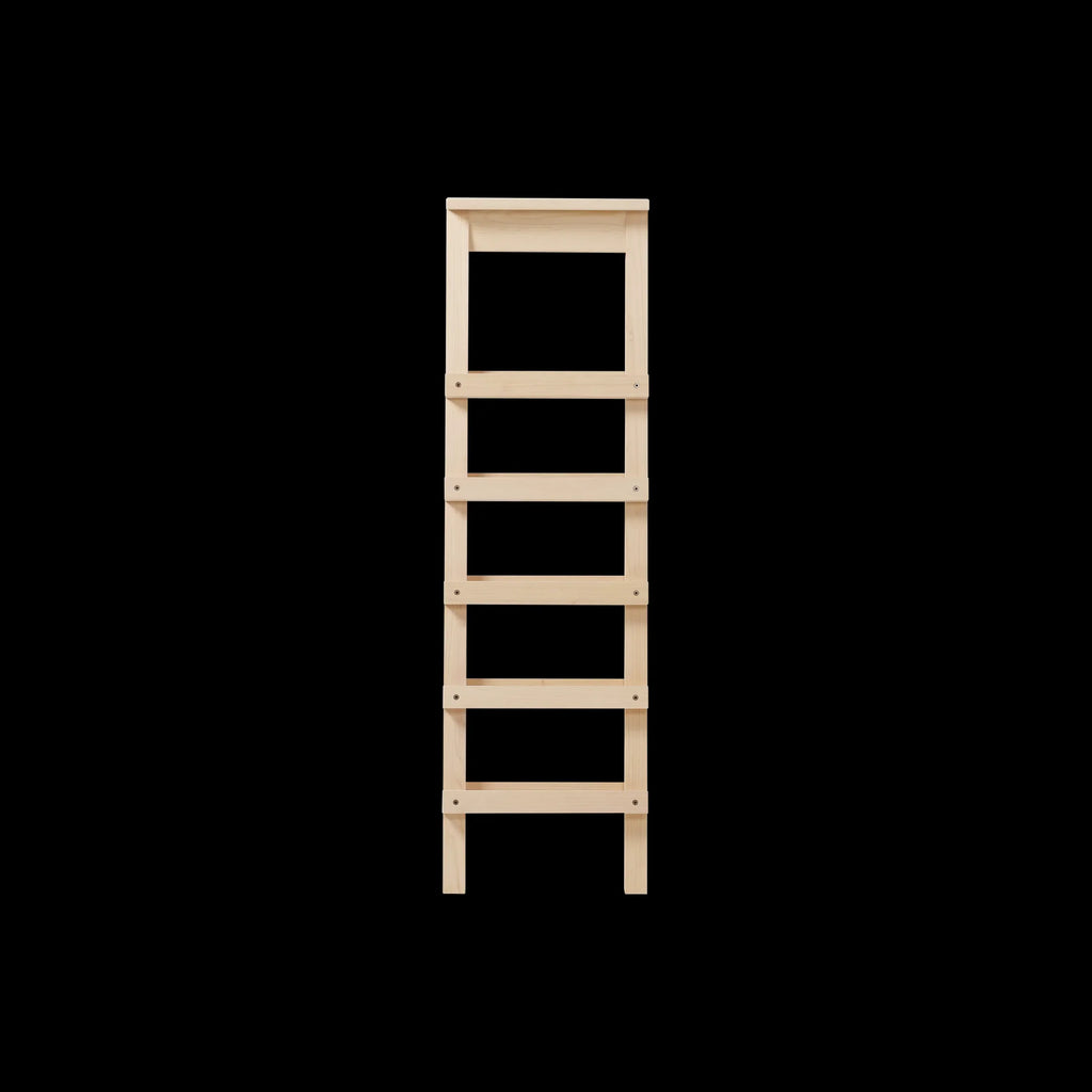 Ishinomaki Laboratory Shoes Shelf ชั้นวางรองเท้าไม้แบบพิงผนัง โครงสร้างไม้เรียบ ออกแบบโดย DRILL DESIGN