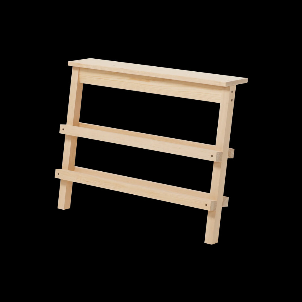 Ishinomaki Laboratory Shoes Shelf ชั้นวางรองเท้าไม้แบบพิงผนัง โครงสร้างไม้เรียบ ออกแบบโดย DRILL DESIGN