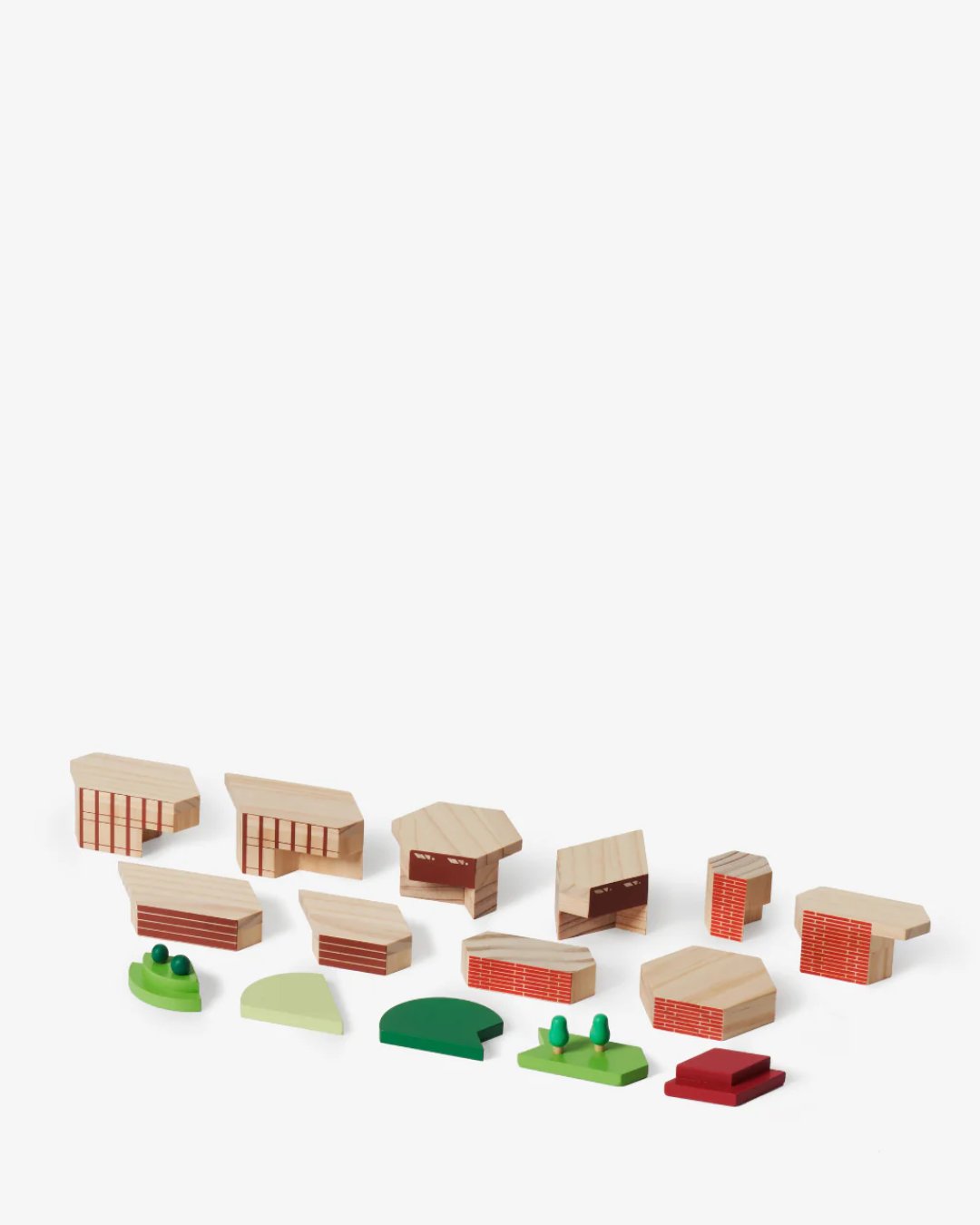 Areaware Blockitecture® Frank Lloyd Wright – Usonian by James Paulius, wooden hexagonal blocks inspired by Usonian architecture. ชุดบล็อกไม้รูปทรงหกเหลี่ยมจาก Areaware แรงบันดาลใจจากสถาปัตยกรรม Usonian ออกแบบโดย James Paulius คัดสรรโดย Old Pine Trees