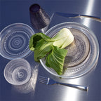 ชามแก้ว Kastehelmi จาก Iittala ลวดลายหยดน้ำ ดีไซน์โดย Oiva Toikka