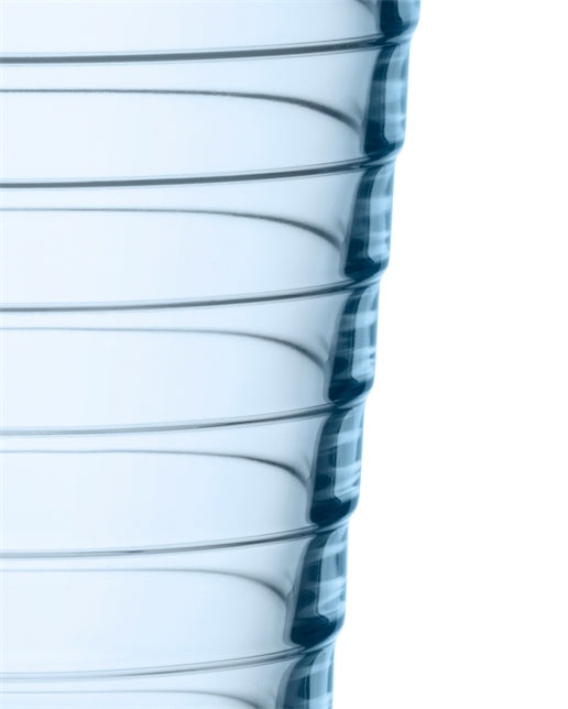 แก้วน้ำ Aino Aalto จาก Iittala สี Aqua ลวดลายระลอกน้ำ
