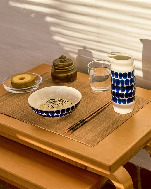 ชาม 24h Tuokio จาก Arabia ขนาด 16 ซม. ลายสีฟ้า ลายกราฟิกสไตล์นอร์ดิก