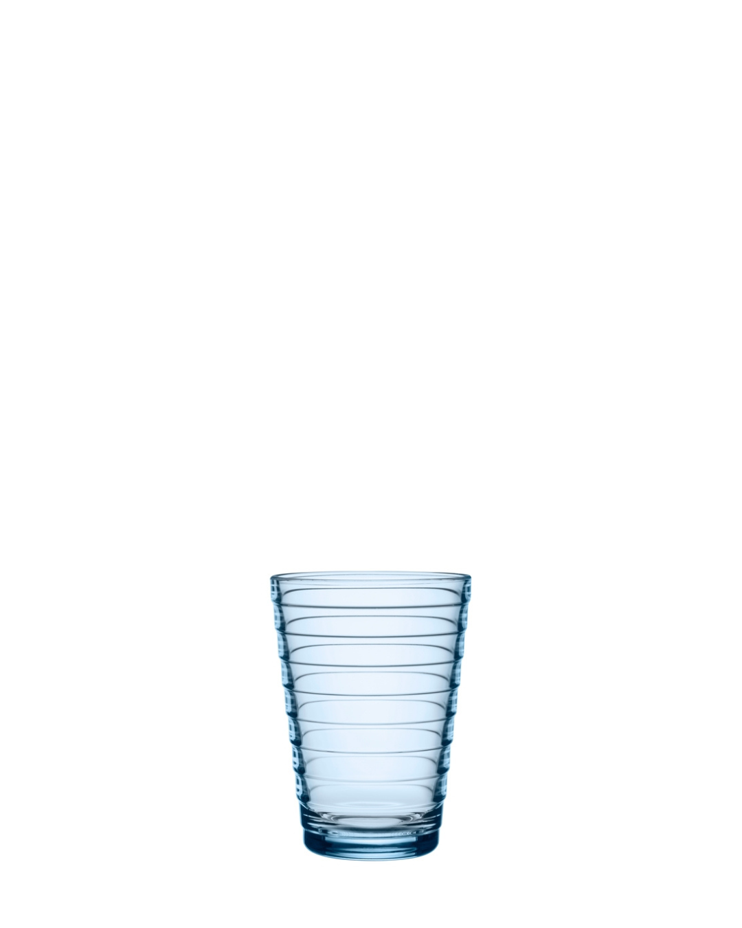 แก้วน้ำ Aino Aalto จาก Iittala สี Aqua ลวดลายระลอกน้ำ
