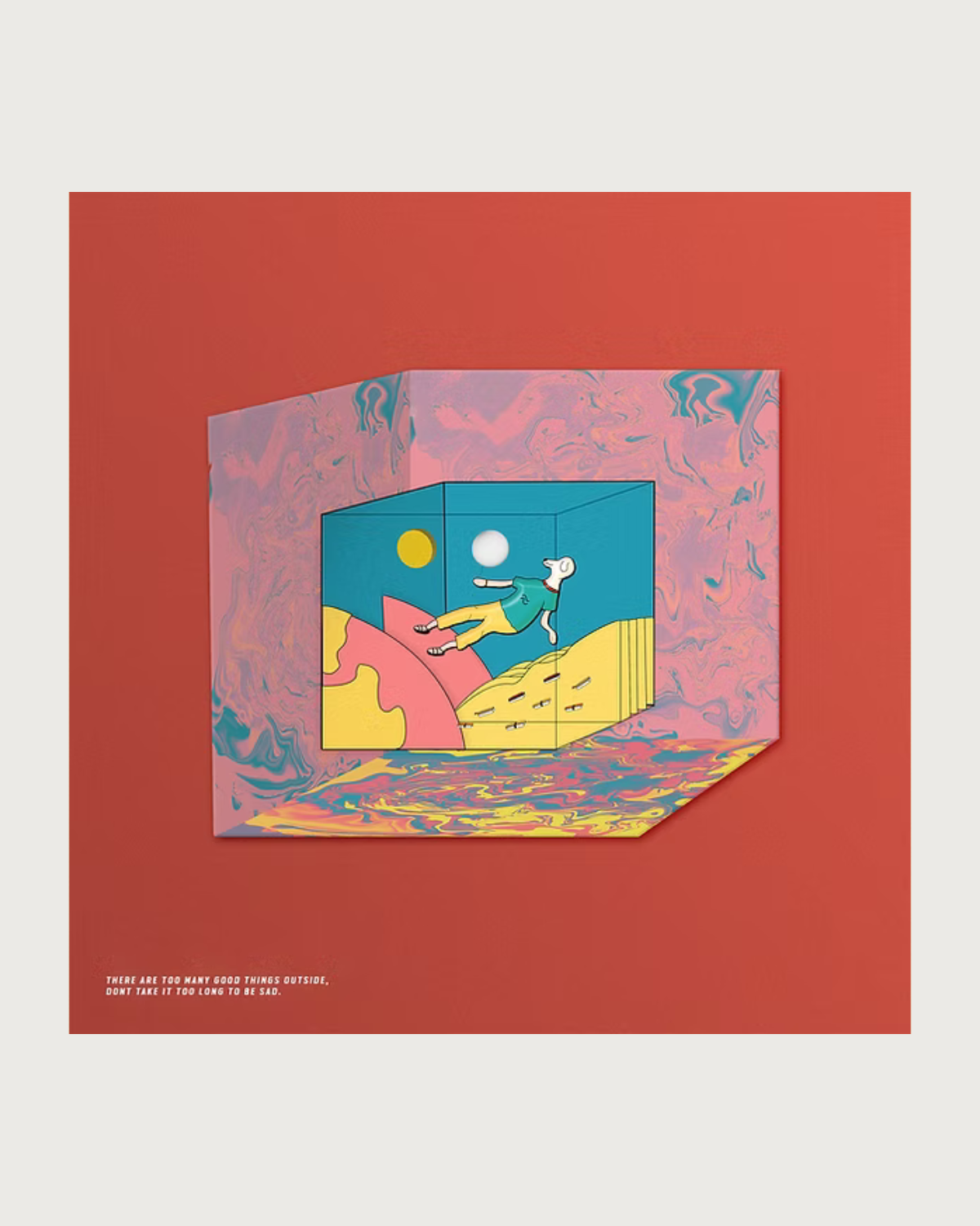 งานพิมพ์ศิลปะโดย Summerdojo โทนสีและรูปทรงแบบไซเคเดลิก เหมาะสำหรับตกแต่งพื้นที่ภายในบ้าน