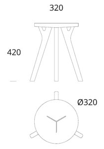 August Industry Stool Table