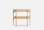 Utility Shelf ชั้นวางของไม้ oak สองระดับสำหรับจัดเก็บของใช้ในบ้าน ออกแบบโดย Rachael Heritage