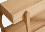 Utility Shelf ชั้นวางของไม้ oak สองระดับสำหรับจัดเก็บของใช้ในบ้าน ออกแบบโดย Rachael Heritage