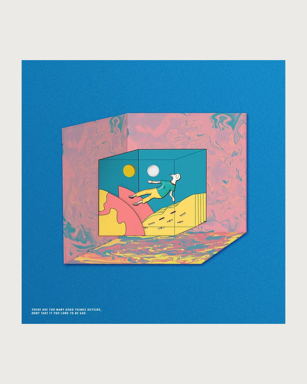 งานพิมพ์ศิลปะโดย Summerdojo โทนสีและรูปทรงแบบไซเคเดลิก เหมาะสำหรับตกแต่งพื้นที่ภายในบ้าน