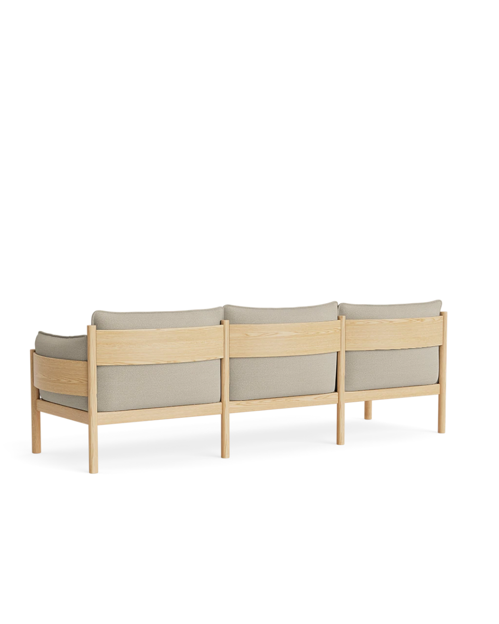 โซฟา MEMO โครงไม้โอ๊ก มีทั้งแบบ 2 และ 3 ที่นั่ง เบาะฟองน้ำเย็นสบาย ดีไซน์มินิมอลแบบสแกนดิเนเวียน จาก MAKE Nordic ออกแบบโดย Studio Tolvanen