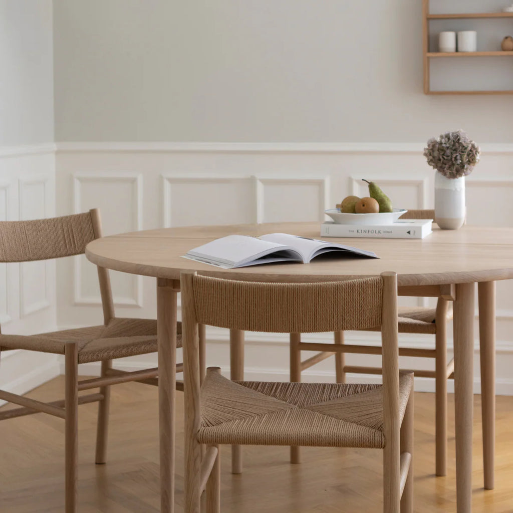 MAKE nordic CORD Dining Chair เก้าอี้ไม้โอ๊คที่นั่งสาน paper wicker ดีไซน์สแกนดิเนเวียนสำหรับโต๊ะอาหาร ออกแบบโดย Esben Pilgaard Jørgensen