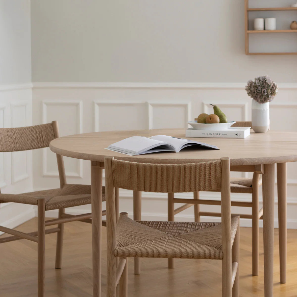 MAKE nordic CORD Dining Chair เก้าอี้ไม้โอ๊คที่นั่งสาน paper wicker ดีไซน์สแกนดิเนเวียนสำหรับโต๊ะอาหาร ออกแบบโดย Esben Pilgaard Jørgensen