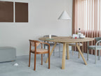 Karimoku New Standard Spectrum Workstation Round ST160 โต๊ะประชุมทรงกลมไม้โอ๊คพร้อมระบบจัดการสายไฟ ออกแบบโดย Geckeler Michels