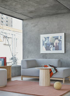 Karimoku New Standard Elephant Sofa Chaise Longue L โซฟาเชสลองเบาะบุผ้าฐานไม้เกาลัด ออกแบบโดย Christian Haas