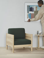Karimoku New Standard Castor Lobby Sofa 1-Seater โซฟาไม้โอ๊คญี่ปุ่นดีไซน์มินิมอลโดย BIG-GAME