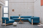 Karimoku New Standard Elephant Sofa 2-Seater Right Arm Corner โมดูลโซฟาเบาะบุผ้าฐานไม้เกาลัด ออกแบบโดย Christian Haas