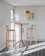Karimoku New Standard Scout Bistro Bar Table โต๊ะบาร์ไม้โอ๊คขากลางดีไซน์มินิมอล ออกแบบโดย Christian Haas
