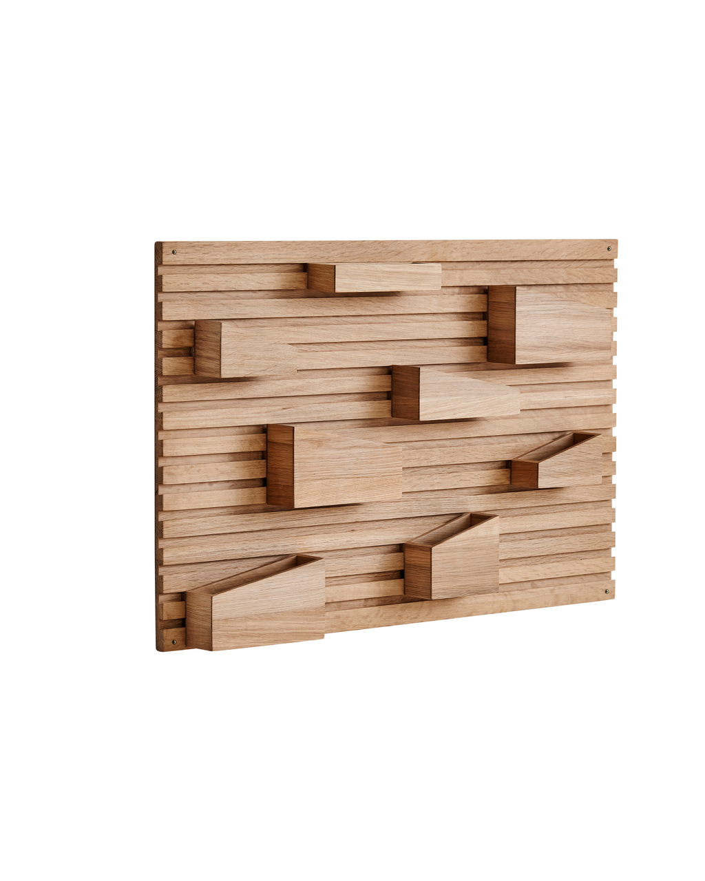 WOUD Input Organiser ชั้นติดผนังไม้โอ๊กสไตล์ Scandinavian furniture และ Danish design ออกแบบแบบโมดูลาร์ด้วยกล่องไม้ 8 ช่องปรับตำแหน่งได้ เหมาะสำหรับใช้เป็น wall organiser และ wooden organiser ในบ้านแนว Nordic หรือมินิมอล ช่วยจัดเก็บของใช้ประจำวันในพื้นที่เล็ก เช่น คอนโดหรือมุมทำงานให้เป็นระเบียบ ดูทันสมัยและสบายตา ดีไซน์คุณภาพจาก WOUD ที่เข้ากับแนวทางของ Old Pine Trees ในประเทศไทย ซึ่งเน้นเฟอร์นิเจอร์ไม้คุณภาพดีที่ใช้งานได้จริงและอยู่ได้นาน.
