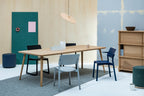 Karimoku New Standard Elephant Pouf Task สตูลเบาะบุผ้ามีล้อเลื่อน ฐานไม้เกาลัด ออกแบบโดย Christian Haas