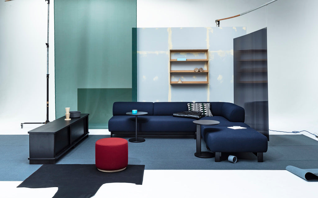 Karimoku New Standard Elephant Pouf Lounge สตูลเบาะเตี้ยฐานไม้เกาลัด ออกแบบโดย Christian Haas