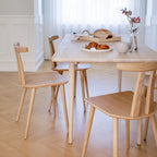 MAKE nordic J111 Dining Chair เก้าอี้ไม้โอ๊คพนักพิงโค้งดีไซน์สแกนดิเนเวียนสำหรับโต๊ะอาหาร ออกแบบโดย Poul M. Volther