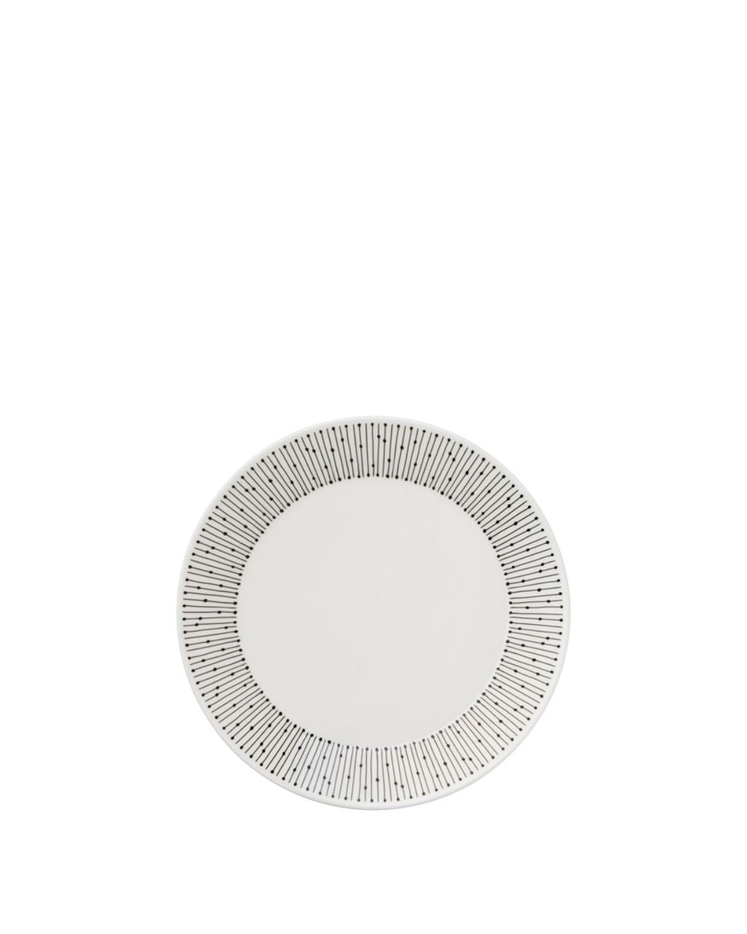 จาน Mainio Sarastus จาก Arabia ขนาด 19 ซม. ลายกราฟิกขาวดำ สไตล์นอร์ดิก
