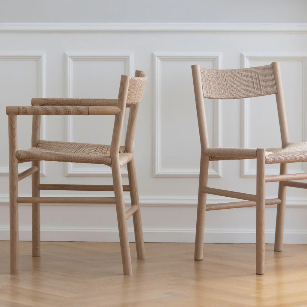 MAKE nordic CORD Dining Chair เก้าอี้ไม้โอ๊คที่นั่งสาน paper wicker ดีไซน์สแกนดิเนเวียนสำหรับโต๊ะอาหาร ออกแบบโดย Esben Pilgaard Jørgensen