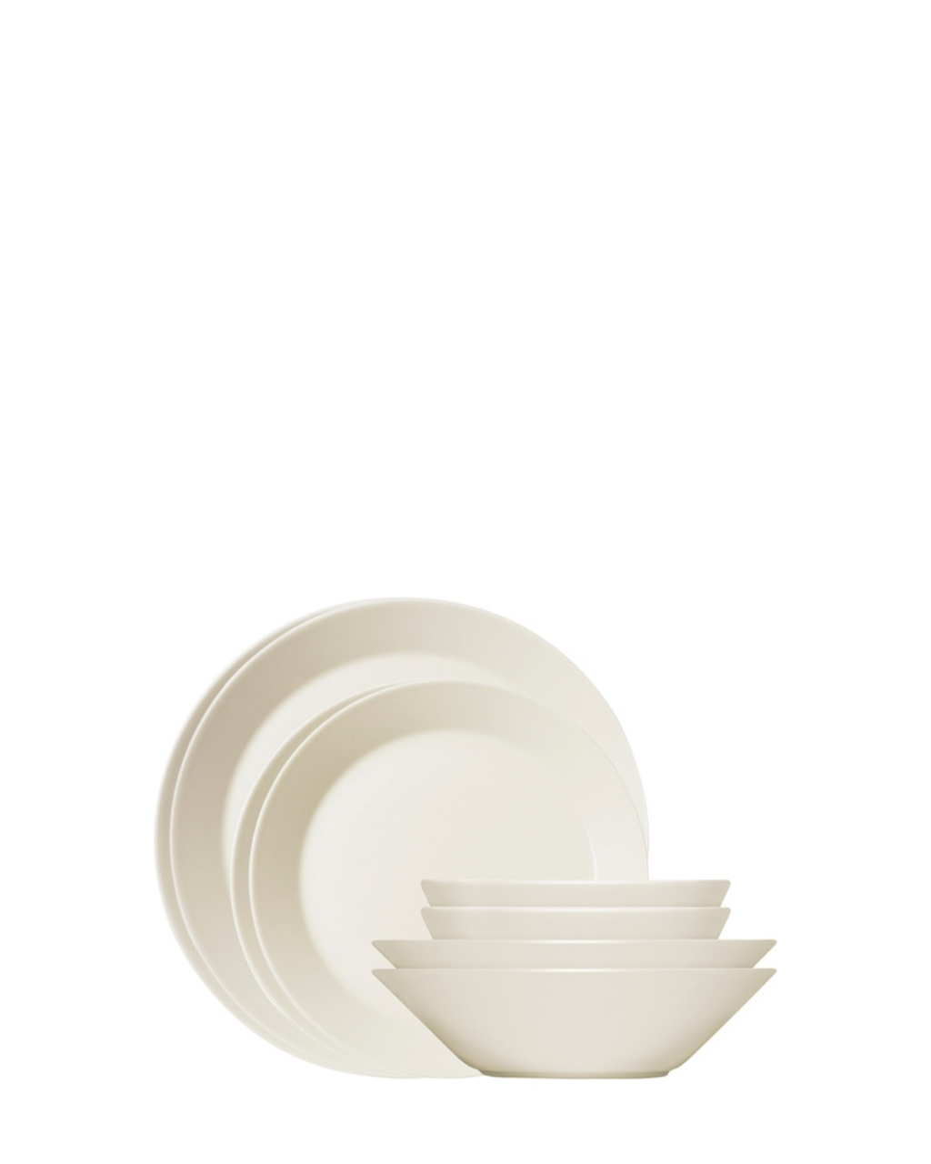 ชุดจานชาม Teema จาก Iittala สีขาว สไตล์นอร์ดิกแบบมินิมอล ดีไซน์โดย Kaj Franck