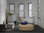 Karimoku New Standard Polar Lounge Bench ม้านั่งเบาะบุผ้าฐานไม้โอ๊ค ออกแบบโดย Moritz Schlatter