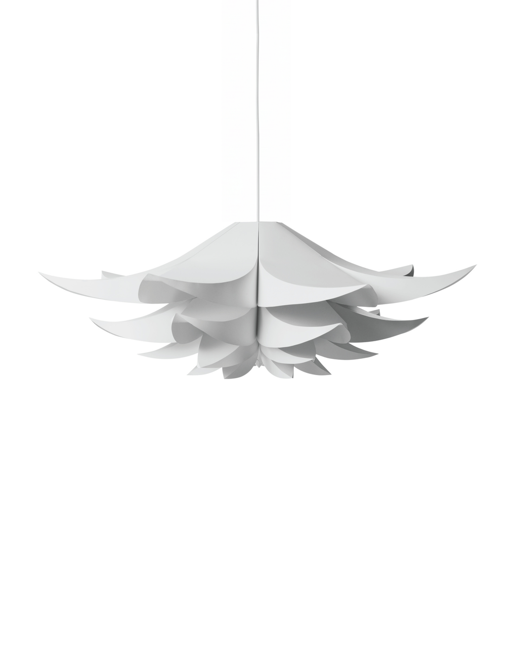 โคมไฟแขวน Norm 06 สีขาว พร้อมชุดสายไฟ E27 และ Canopy สำหรับติดตั้ง ดีไซน์ประติมากรรมแบบมินิมอลจาก Normann Copenhagen นำเข้าโดย Old Pine Trees