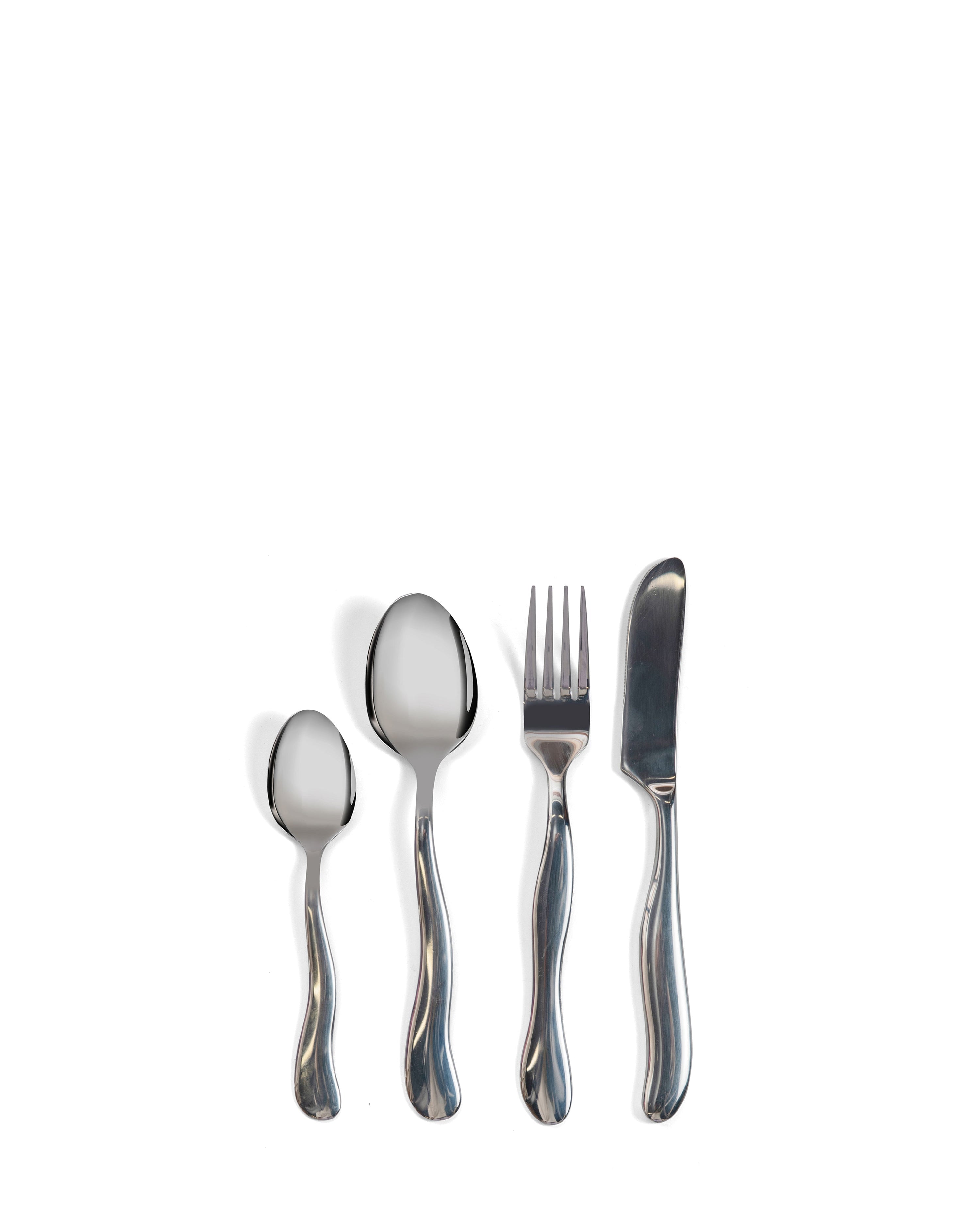 ชุดช้อนส้อม Byon Waverly 16 ชิ้น ผลิตจากสเตนเลสสตีล ได้แรงบันดาลใจจากการเคลื่อนไหวของคลื่น ใช้ได้ทุกวัน เหมาะกับโต๊ะอาหารสไตล์โมเดิร์นและสแกนดิเนเวียน