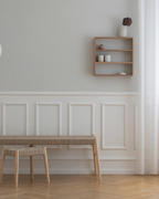 ม้านั่ง UMI ไม้แอชลายธรรมชาติ สานป่านธรรมชาติ แฮนด์เมด สไตล์มินิมอลนอร์ดิก จาก MAKE Nordic ออกแบบโดย Jennifer Cena