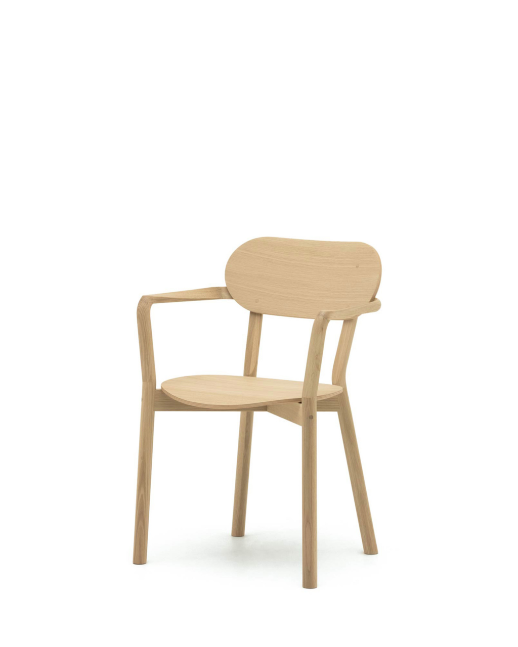 เก้าอี้ Karimoku New Standard Castor Armchair Plus เก้าอี้ไม้โอ๊คญี่ปุ่นพร้อมที่วางแขน เหมาะสำหรับโต๊ะอาหาร ห้องประชุม และพื้นที่ใช้งานภายใน