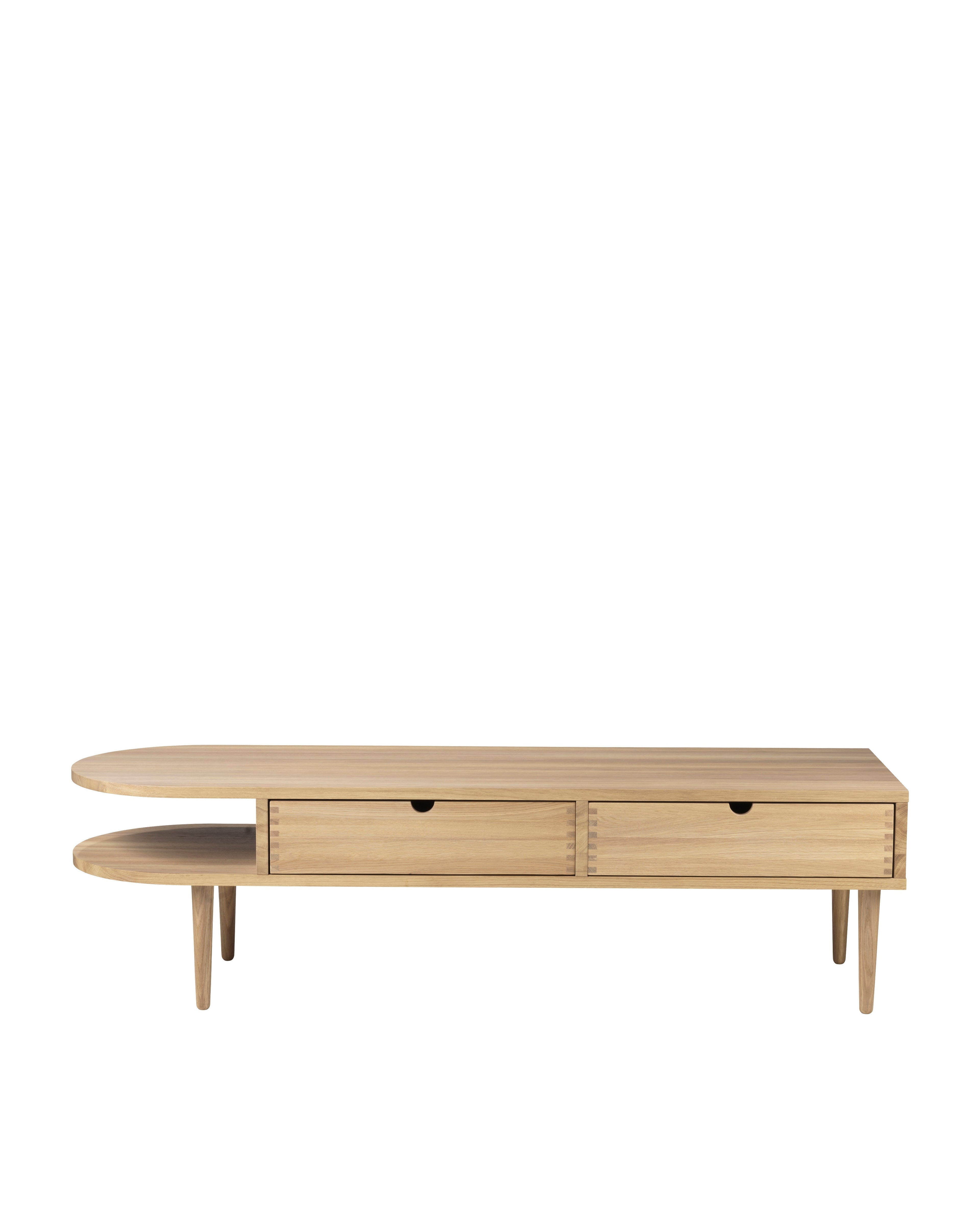 FDB Møbler F24 Bench โดย Mot & Bergstrøm ม้านั่งอเนกประสงค์ไม้โอ๊กพร้อมลิ้นชัก มีสองขนาด Small และ Large ดีไซน์ปี 2017