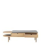 FDB Møbler F24 Bench โดย Mot & Bergstrøm ม้านั่งอเนกประสงค์ไม้โอ๊กพร้อมลิ้นชัก มีสองขนาด Small และ Large ดีไซน์ปี 2017