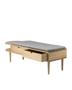 FDB Møbler F24 Bench โดย Mot & Bergstrøm ม้านั่งอเนกประสงค์ไม้โอ๊กพร้อมลิ้นชัก มีสองขนาด Small และ Large ดีไซน์ปี 2017