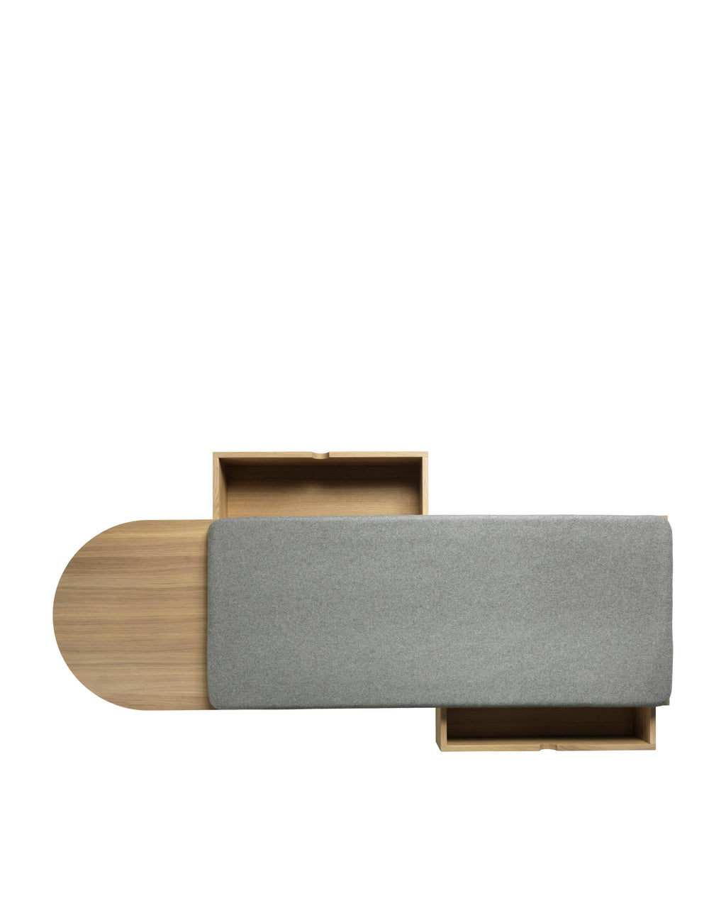 FDB Møbler F24 Bench โดย Mot & Bergstrøm ม้านั่งอเนกประสงค์ไม้โอ๊กพร้อมลิ้นชัก มีสองขนาด Small และ Large ดีไซน์ปี 2017