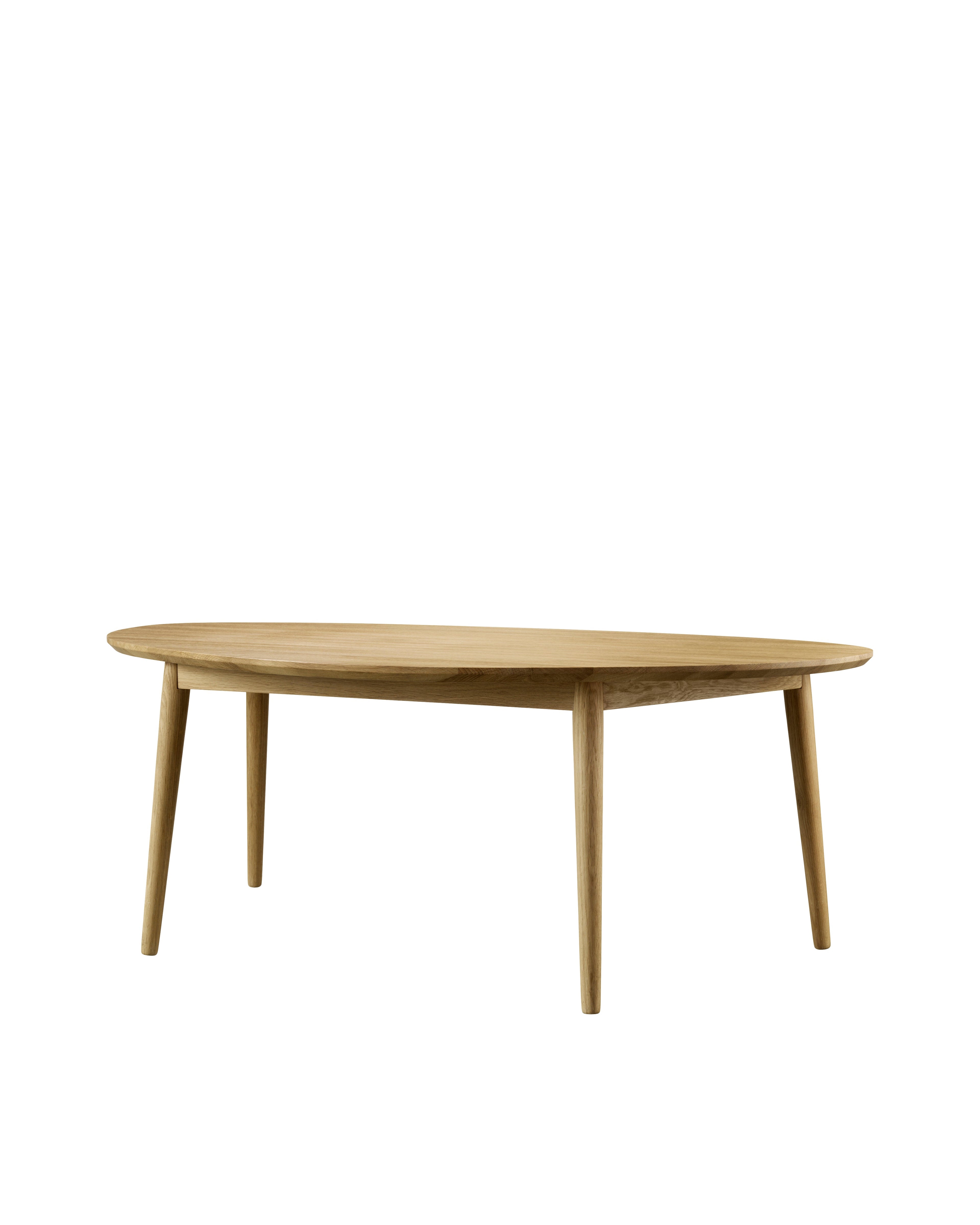 FDB Møbler D103 Anholt โต๊ะกาแฟไม้โอ๊กทรง organic asymmetric ดีไซน์โดย Mot & Bergstrøm ปี 2019