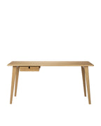 FDB Møbler C67 Butler Desk โต๊ะทำงานไม้โอ๊กดีไซน์มินิมอลโดย Foersom & Hiort-Lorenzen พร้อมลิ้นชักสอดสองด้าน มีสองขนาด 120 และ 156 ซม.